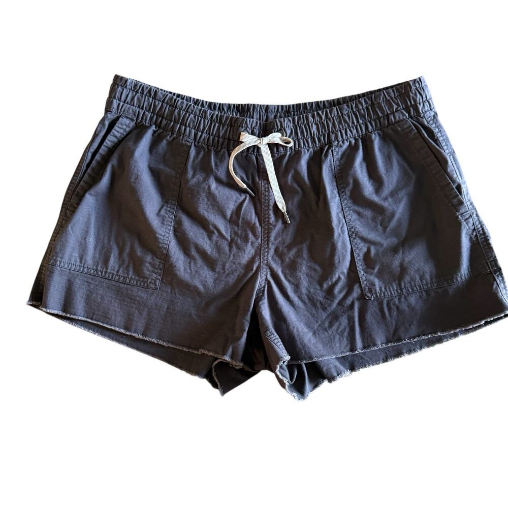 VUORI Vintage Ripstop Short Charcoal Gray Rough Hem VW385 Size XL